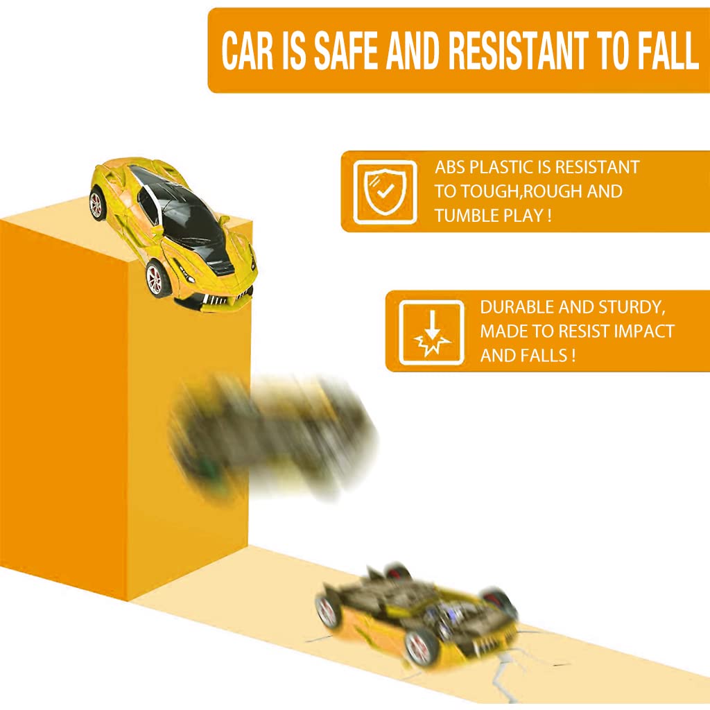 PATPAT Toy Car for Kids, Plastic Car Toy Automatic 2-in-1 Collision Deformation, One Button Transforming Robot Car Toy Pull Back Car Toy, Birthday Gift for Boy, Toys for 3 Year Old Boy (Orange) PATPAT Toy Car for Kids, Plastic Car Toy Automatic 2-in-1 Collision Deformation, One Button Transforming Robot Car Toy Pull Back Car Toy, Birthday Gift for Boy, Toys for 3 Year Old Boy (Orange)